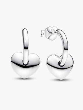 Pandora Heart Open Hoop Earrings